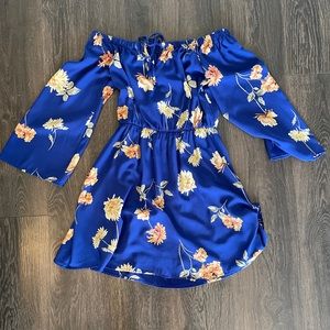 Off the shoulder mini dress